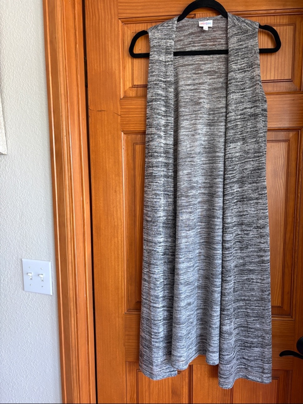 LuLaRoe Gray Marled Sleeveless Duster